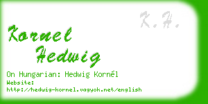kornel hedwig business card